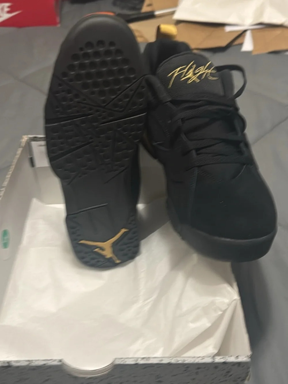 Men’s Jordan MVP 92 Black and Gold Men's Athletic Sneakers